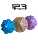 COCKTAIL UMBRELLA STRAWS (144) - ASSORTED COLOURS