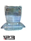 PLASTIC CLAMSHELL CONTAINER - CLEAR - 8" SHALLOW MEDIUM  (25)