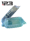 PLASTIC CLAMSHELL CONTAINER - CLEAR - 8" SHALLOW MEDIUM  (25)