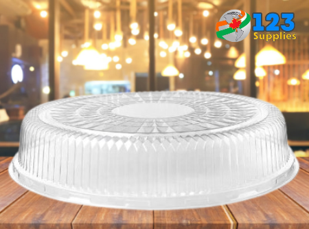 Clear Plastic Round Platter 16in