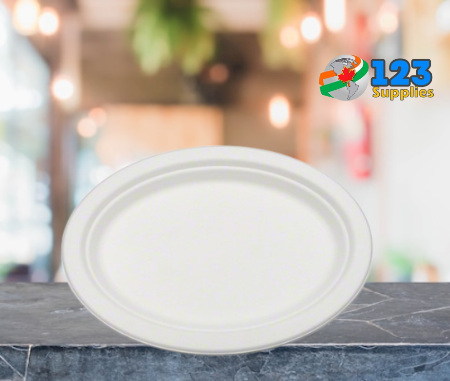 BAGASSE PLATES OVAL 10" (100)