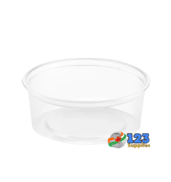 PLASTIC DELI CONTAINERS (lid sold separately) 8 OZ HEAVY - MAPLE LEAF (25)