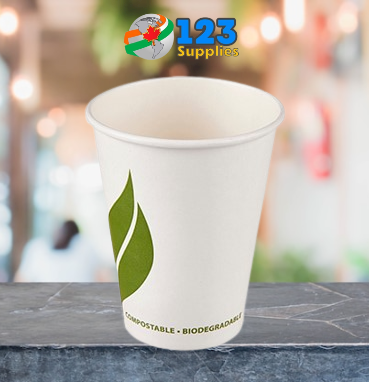 BIODEGRADABLE HOT COFFEE CUPS 12 OZ (100)