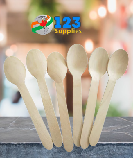BIO BASED CUTLERY - NATURAL SOUP SPOONS (100)