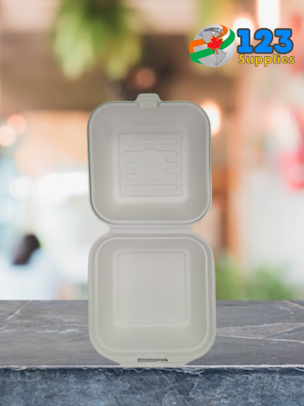 SUGARCANE BIODEGRADABLE CONTAINERS - 6 x 6 x 3 (400)