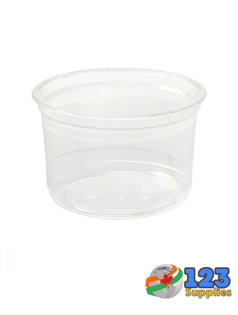 PLASTIC DELI CONTAINERS (lid sold separately) 12 OZ REGULAR CLEAR (500)