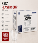 PLASTIC PET CUP CLEAR 8OZ (1000)