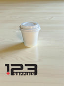 HOT COFFEE CUP DOME LID WHITE 4OZ (50)