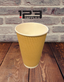 HOT COFFEE CUPS RIPPLE 8OZ (500) - LIDS NOT INCLUDED