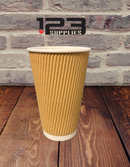 HOT COFFEE CUPS RIPPLE 8OZ (500) - LIDS NOT INCLUDED