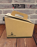 PAPER KRAFT COFFEE TRAVELLER CONTAINER 96OZ (25)