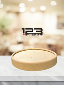 KRAFT PAPER SOUP CONTAINER LID 8-16 OZ (25)