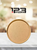 KRAFT PAPER SOUP CONTAINER LID 8-16 OZ (25)