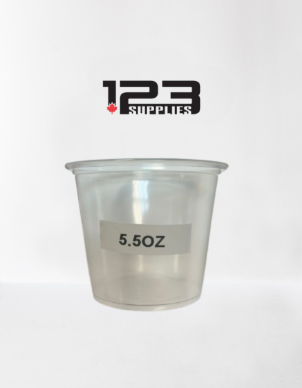 CLEAR PLASTIC PORTION CUP 5.5 OZ (2500) - LIDS NOT INCLUDED