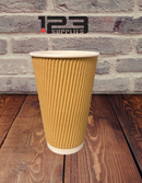 HOT COFFEE CUPS RIPPLE 16OZ - LIDS NOT INCLUDED (25)