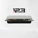 SUSHI TRAY CLEAR LIDS 220 X 85 X 1 (50)