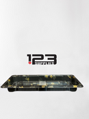 BLACK SUSHI TRAY PRINTED 8.5 X 3.5 X 1" (50) LIDS NOT INCLUDED