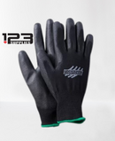 BLACK SAFETY GLOVES GRIP (1 PAIR)