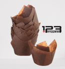 TULIP BAKING CUP BROWN 3.25 X 2" (100)