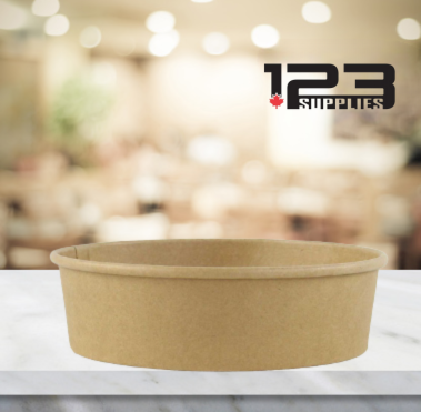 KRAFT PAPER SALAD BOWLS 16 OZ -500ml - LIDS NOT INCLUDED (50)