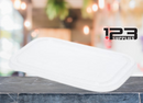 BAGASSE CONTAINER RECTANGULAR LID 32OZ (250)
