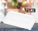 BAGASSE CONTAINER RECTANGULAR LID 24 OZ (300)