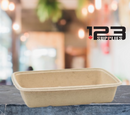 BAGASSE CONTAINER COMPOSTABLE RECTANGULAR 24OZ (50)
