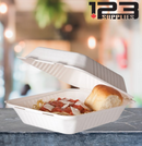 SUGARCANE BIODEGRADABLE CONTAINERS - 8 x 8 x 3 - 1 COMPARTMENT (50)