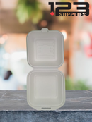SUGARCANE BIODEGRADABLE CONTAINERS - 6 x 6 x 3 (125)
