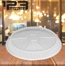 ALUMINUM CONTAINERS ROUND LID - PLASTIC DOME - 9" (5)