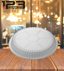 ALUMINUM CONTAINERS ROUND LID - PLASTIC DOME - 8" (5)