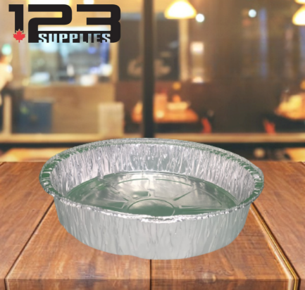 ALUMINUM CONTAINERS ROUND (lid sold separately) 9" REGULAR (6)