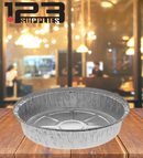 ALUMINUM CONTAINERS ROUND (lid sold separately) - 8" REGULAR - PACTIV (5)