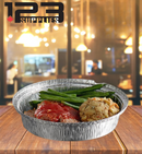 ALUMINUM CONTAINERS ROUND (lid sold separately) - 8" REGULAR - PACTIV (5)