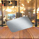 ALUMINUM CONTAINERS RECTANGULAR LID - FLAT CARTON - 1LB (5)