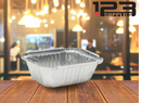ALUMINUM CONTAINERS RECTANGULAR (lid sold separately) - 1LB (5)