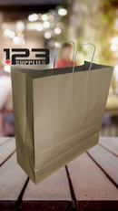 PAPER BAGS WITH HANDLES - KRAFT 18 x 7 x 19" (10)