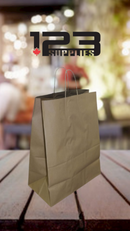 PAPER BAGS WITH HANDLES - KRAFT 13 x 7 x 17" (10)