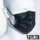 FACE MASKS - 3 PLY DISPOSABLE BLACK (50)