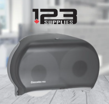 BATHROOM TISSUE DISPENSER - PLASTIC JUMBO 3.3" CORE  (2 ROLLS)