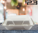 SUGARCANE BIODEGRADABLE CONTAINERS - 8 x 8 x 3 - 1 COMPARTMENT (200)
