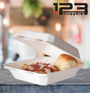 SUGARCANE BIODEGRADABLE CONTAINERS - 8 x 8 x 3 - 1 COMPARTMENT (200)