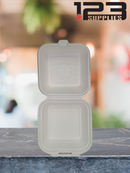 SUGARCANE BIODEGRADABLE CONTAINERS - 6 x 6 x 3 (500)