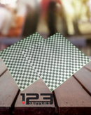CHECKERED PAPER LINERS WAX COATED -BLACK 12x 12" (1000)