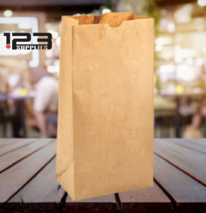 PLAIN PAPER BAGS - KRAFT BROWN 20LB (500)