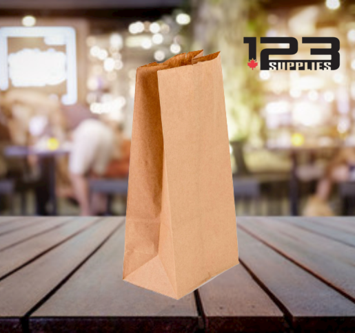 PLAIN PAPER BAGS - KRAFT BROWN 3LB (500)