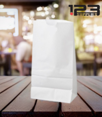 PLAIN PAPER BAGS - WHITE 6LB (500)