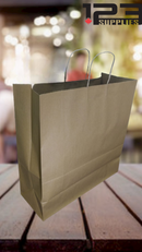 PAPER BAGS WITH HANDLES - KRAFT 18 x 7 x 19" (200)