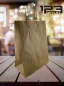 PAPER BAGS WITH HANDLES - KRAFT 9.75 x 6 x 16.75" (250)