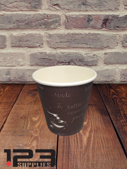HOT COFFEE CUPS PRINTED 10 OZ (1000) - LIDS NOT INCLUDED